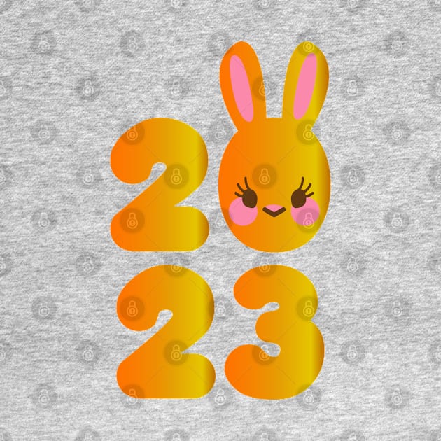 happy new year 2023 year of the rabbit by remerasnerds